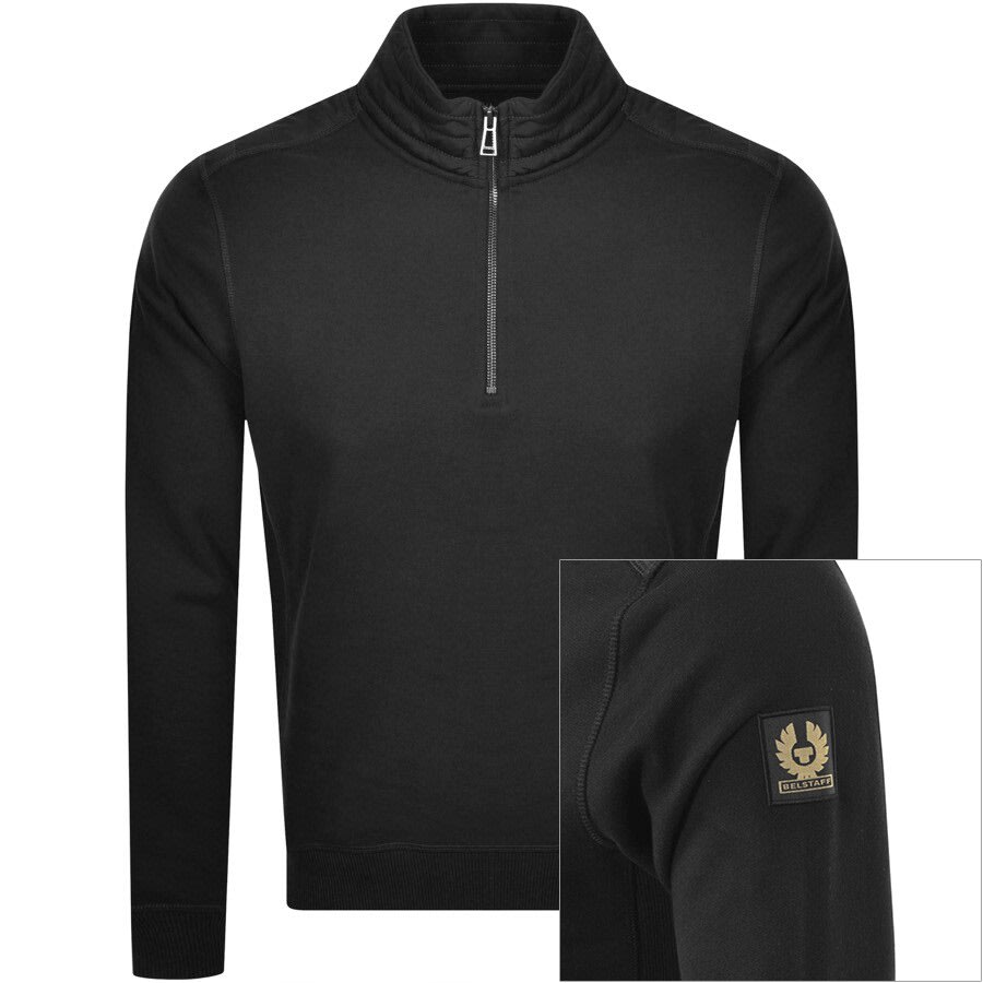 Alternative Image for ProductBelstaff Jaxon Half Zip Sweatshirt Black1