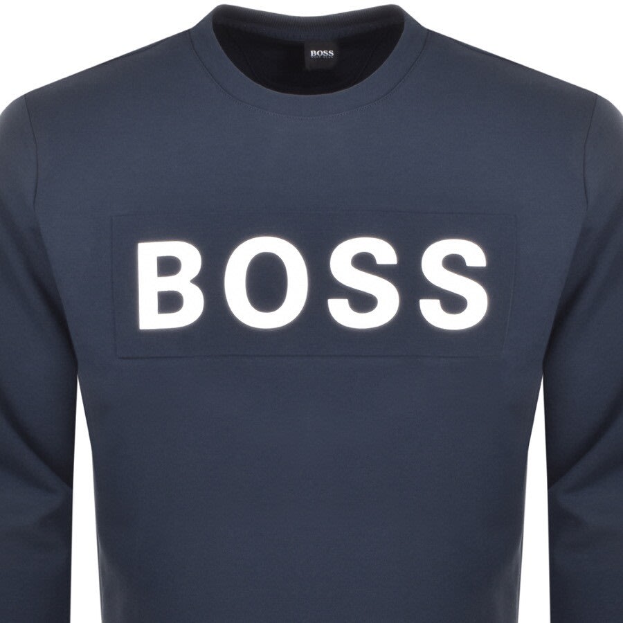 Alternative Image for ProductBOSS Salbo 1 Crew Neck Sweatshirt Navy2