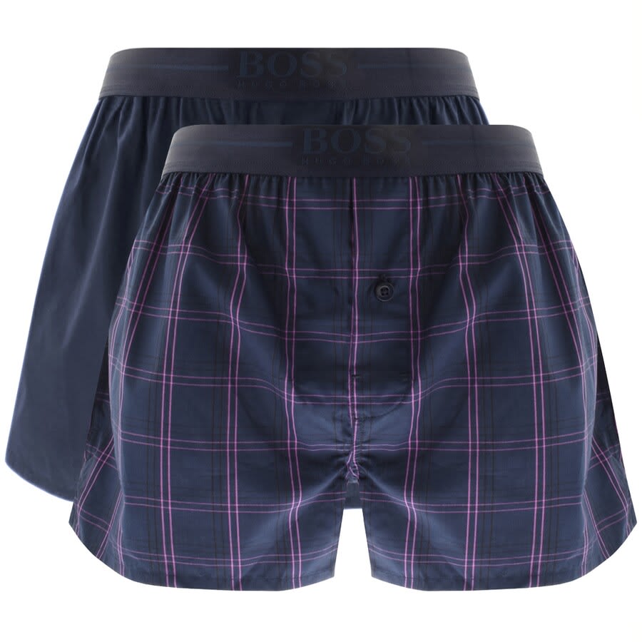 Alternative Image for ProductBOSS Underwear Two Pack Boxer Shorts Navy1