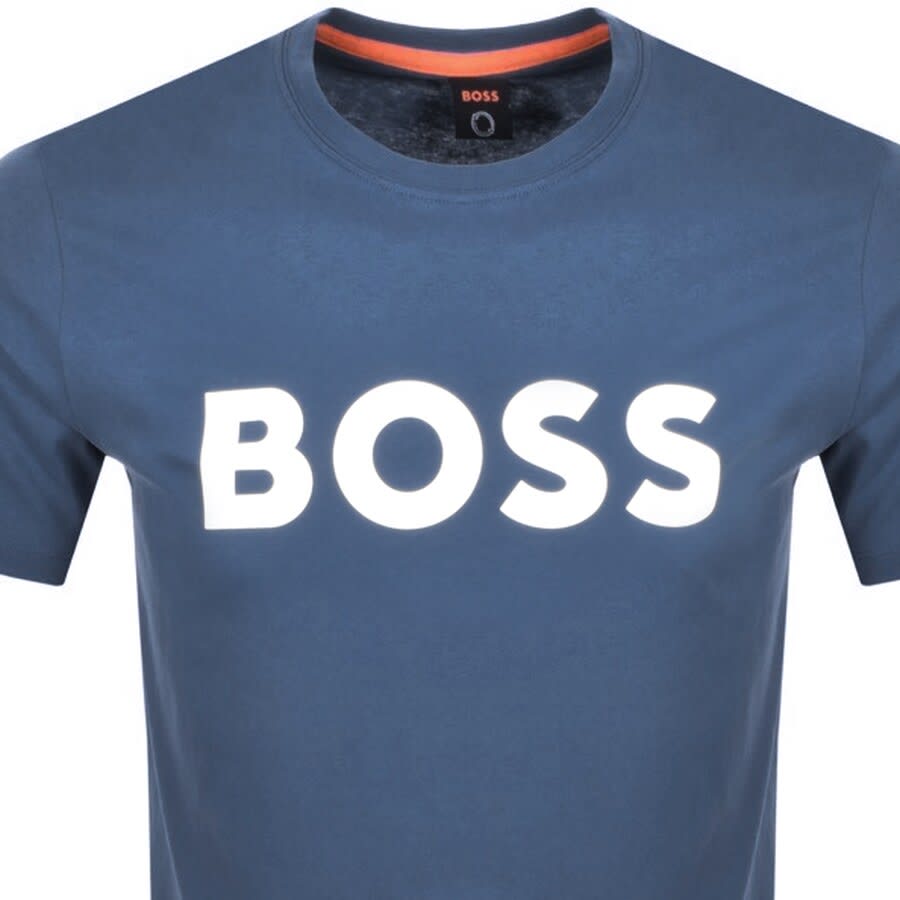 Alternative Image for ProductBOSS Thinking 1 Logo T Shirt Blue2