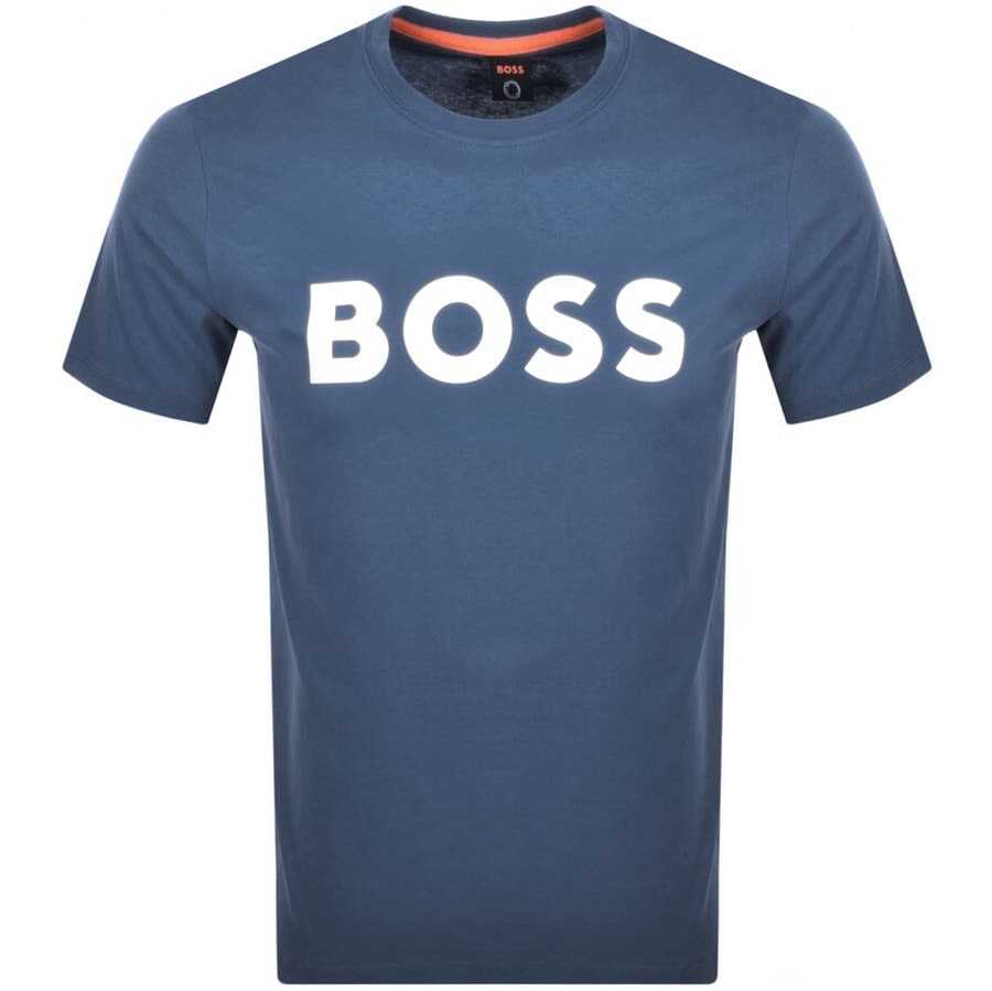 Alternative Image for ProductBOSS Thinking 1 Logo T Shirt Blue1