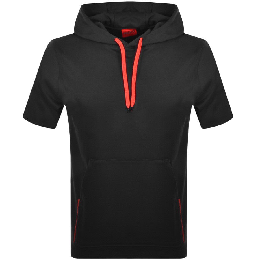 Alternative Image for ProductHUGO Dorlio Short Sleeved Hoodie Black1