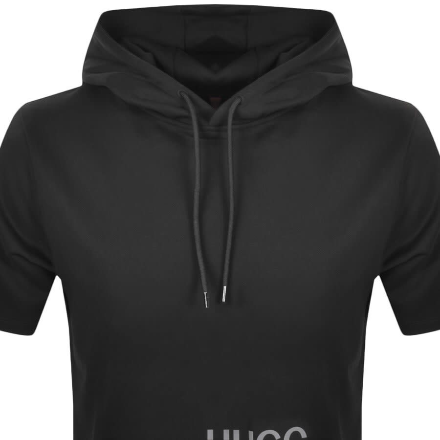 Alternative Image for ProductHUGO Deedy Short Sleeved Hoodie Black2