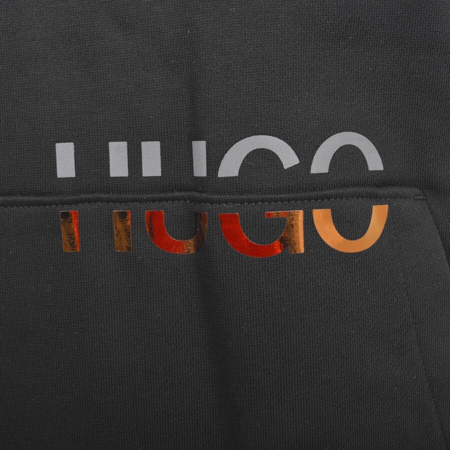 Alternative Image for ProductHUGO Deedy Short Sleeved Hoodie Black3