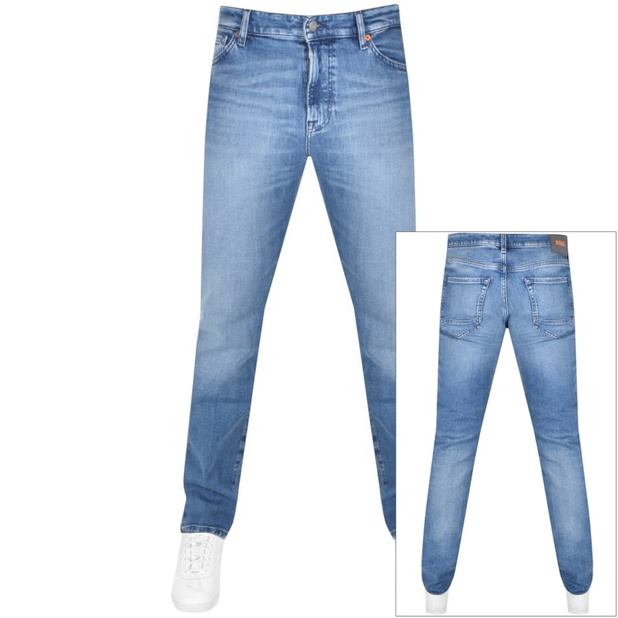 Regular Fit Light Wash Jeans Blue | Mainline Menswear Denmark