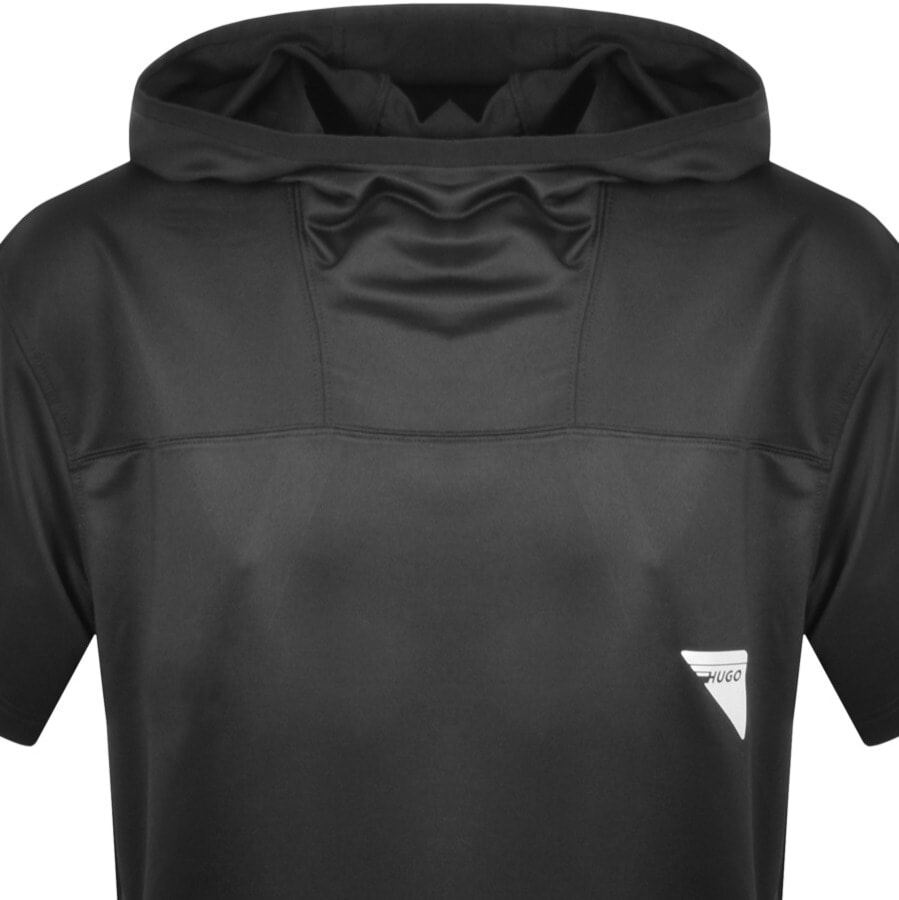 Alternative Image for ProductHUGO Drunning X Short Sleeved Hoodie Black2