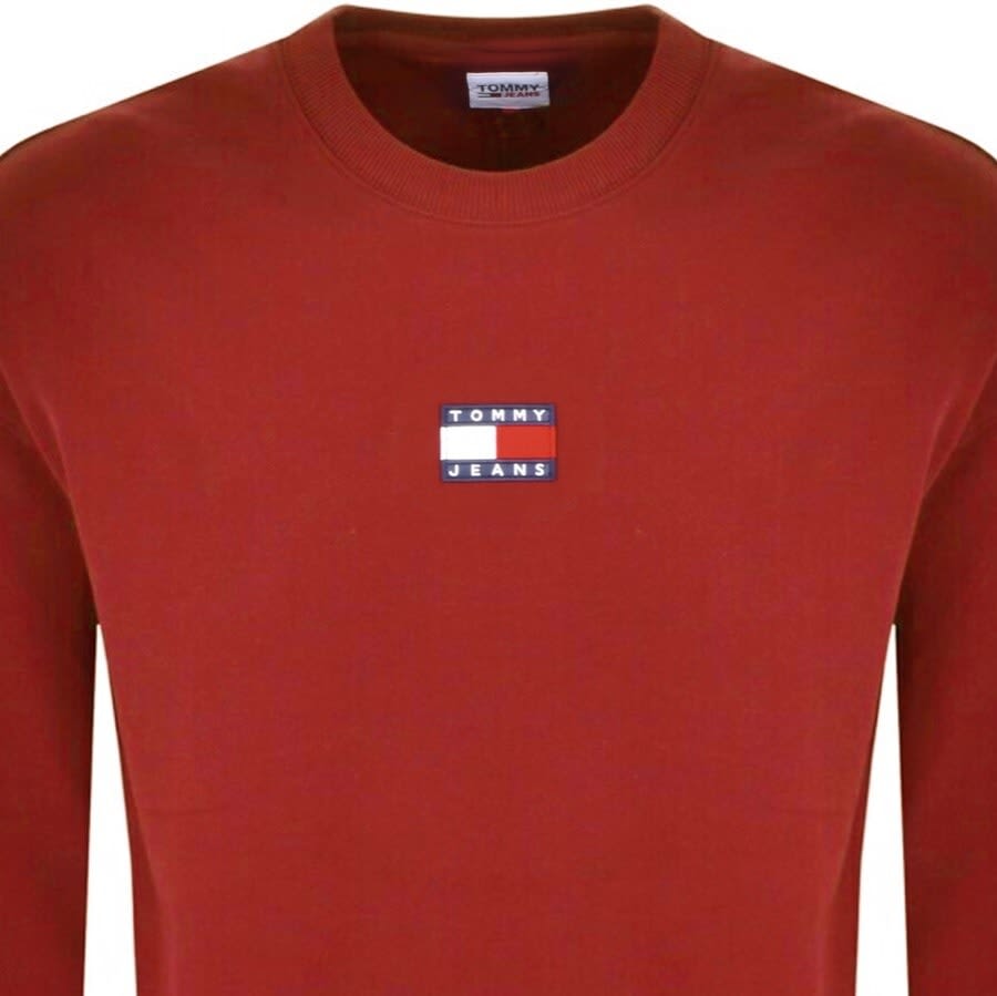 Alternative Image for ProductTommy Jeans Logo Badge Sweatshirt Burgundy2