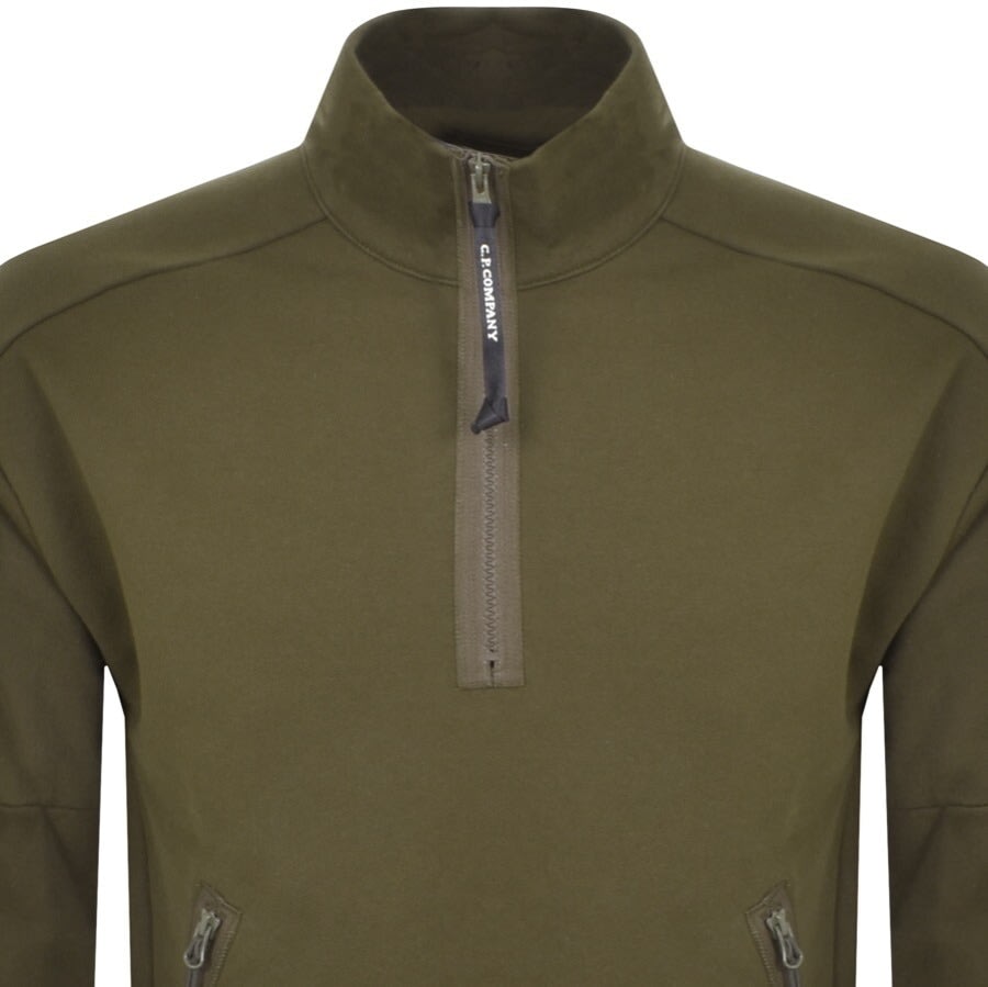Alternative Image for ProductCP Company Half Zip Sweatshirt Khaki2