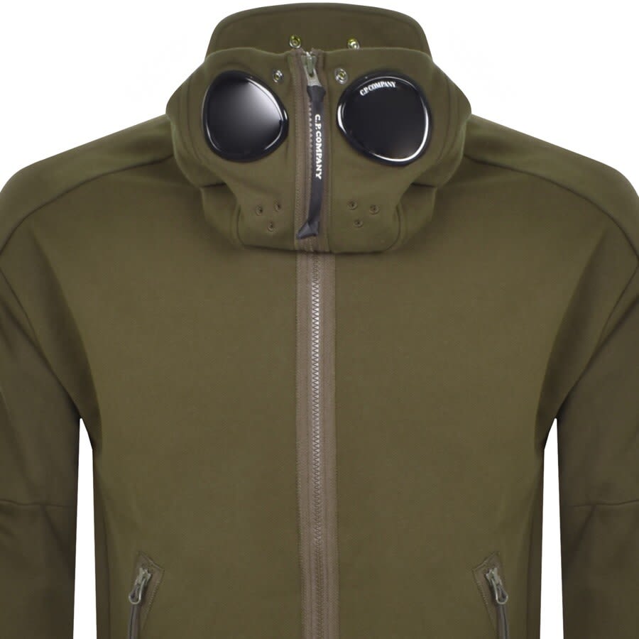 Alternative Image for ProductCP Company Full Zip Split Goggle Hoodie Khaki2