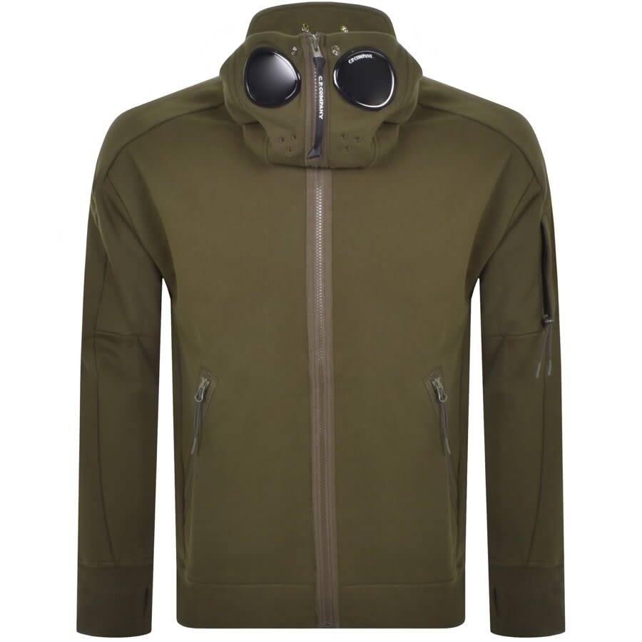 Alternative Image for ProductCP Company Full Zip Split Goggle Hoodie Khaki1