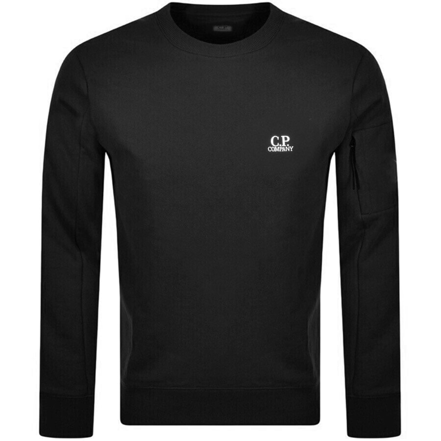 Alternative Image for ProductCP Company Logo Crew Neck Sweatshirt Black1
