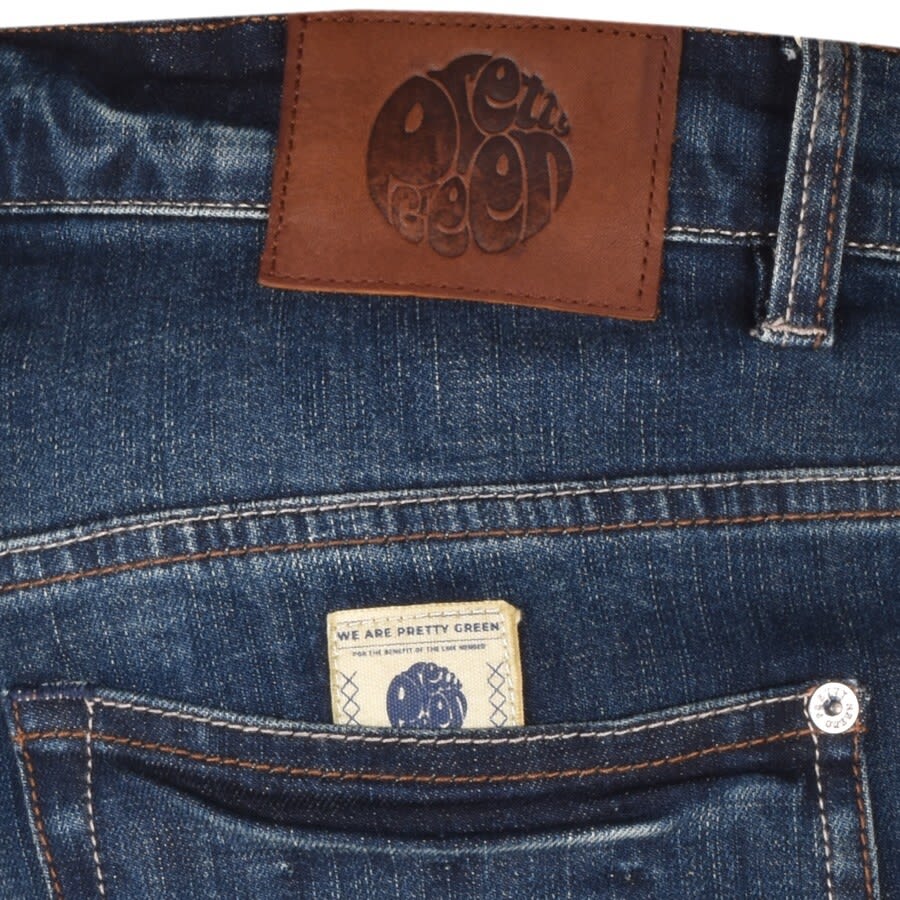 Pretty Green Burnage Jeans Mid Wash Navy | Mainline Menswear United States