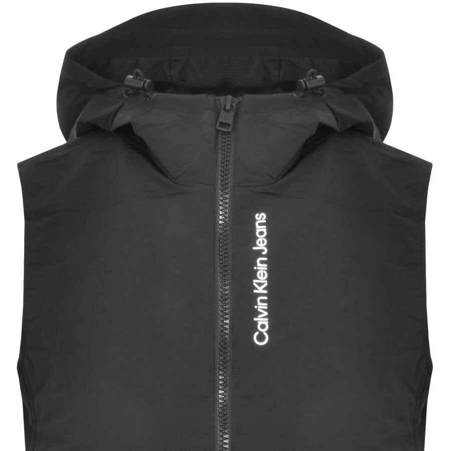 Alternative Image for ProductCalvin Klein Jeans Full Zip Hooded Gilet Black2