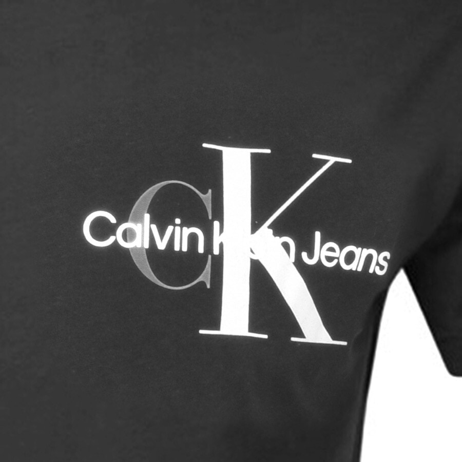 Alternative Image for ProductCalvin Klein Jeans Tonal Logo T Shirt Black3