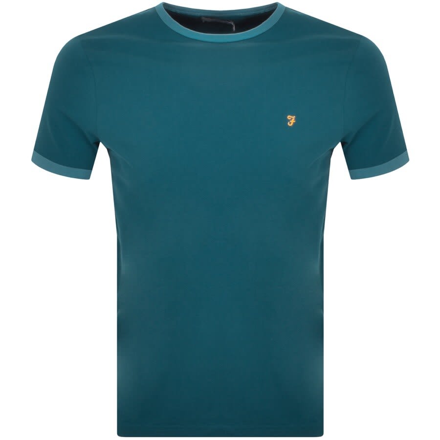 Alternative Image for ProductFarah Vintage Groves Ringer T Shirt Blue1