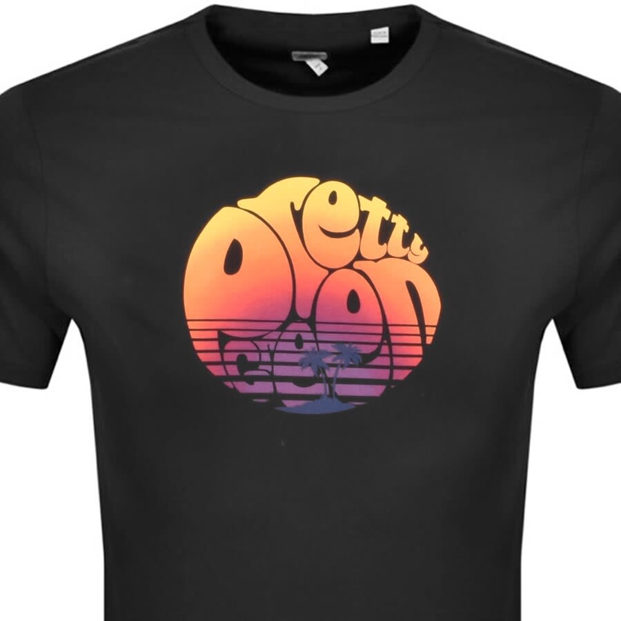 Alternative Image for ProductPretty Green Ibiza Sunset Logo T Shirt Black2