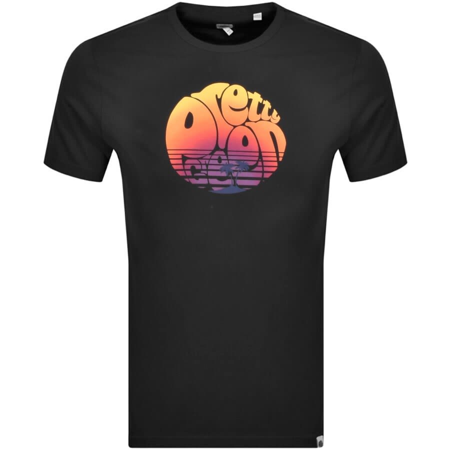 Alternative Image for ProductPretty Green Ibiza Sunset Logo T Shirt Black1