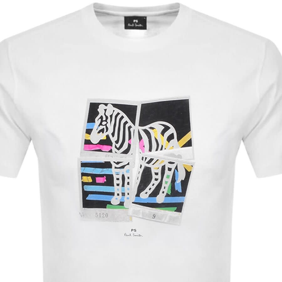Alternative Image for ProductPS By Paul Smith Zebra Photos T Shirt White2