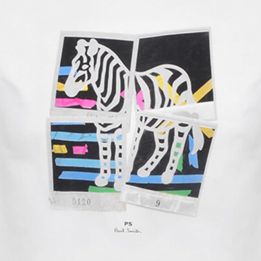 Alternative Image for ProductPS By Paul Smith Zebra Photos T Shirt White3