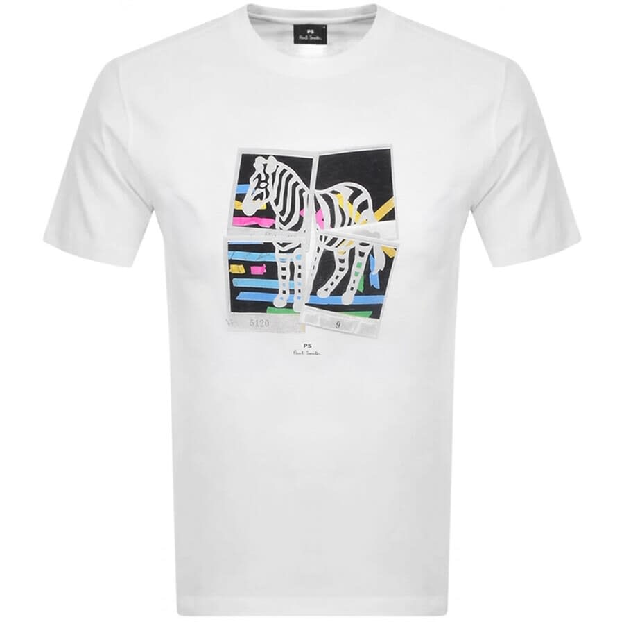 Alternative Image for ProductPS By Paul Smith Zebra Photos T Shirt White1