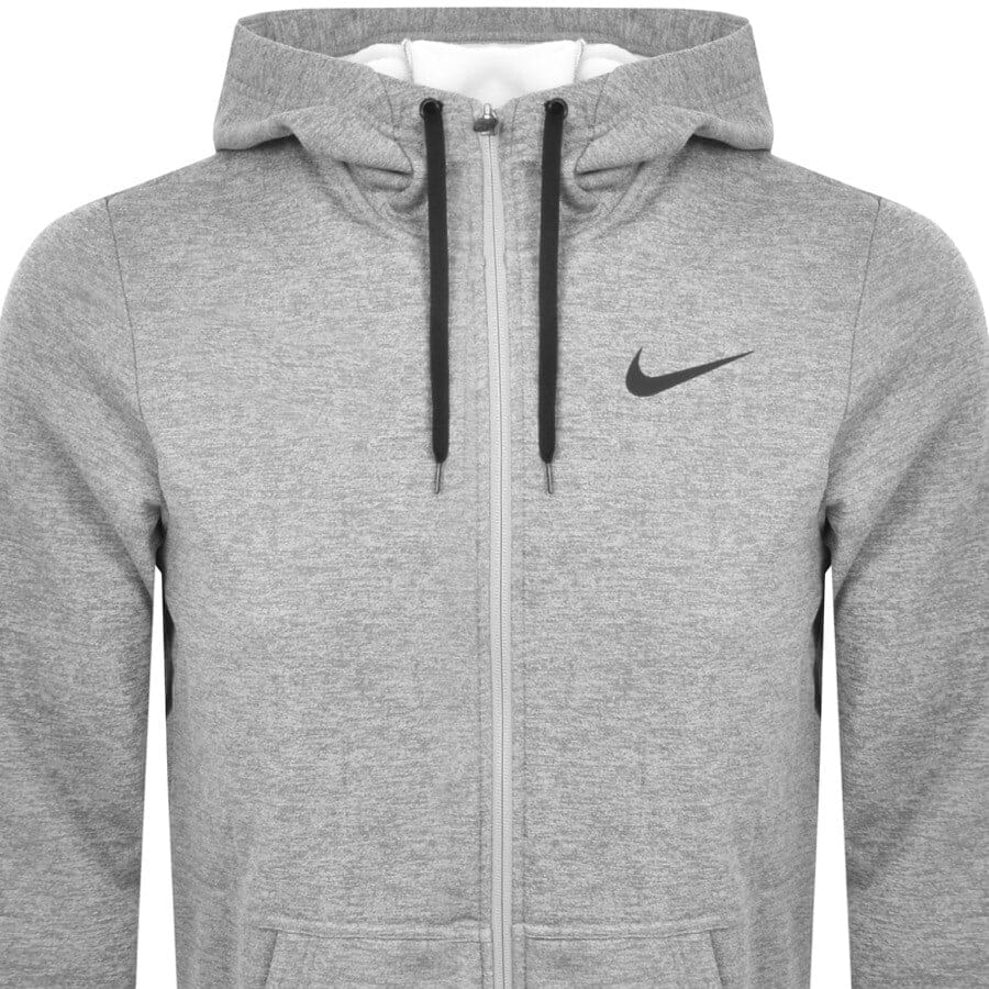 Alternative Image for ProductNike Training Full Zip Logo Hoodie Grey2