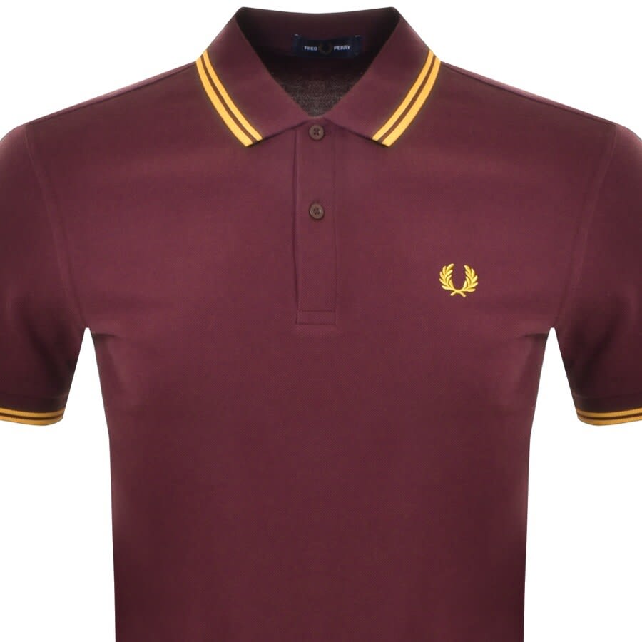 Alternative Image for ProductFred Perry Twin Tipped Polo T Shirt Burgundy2