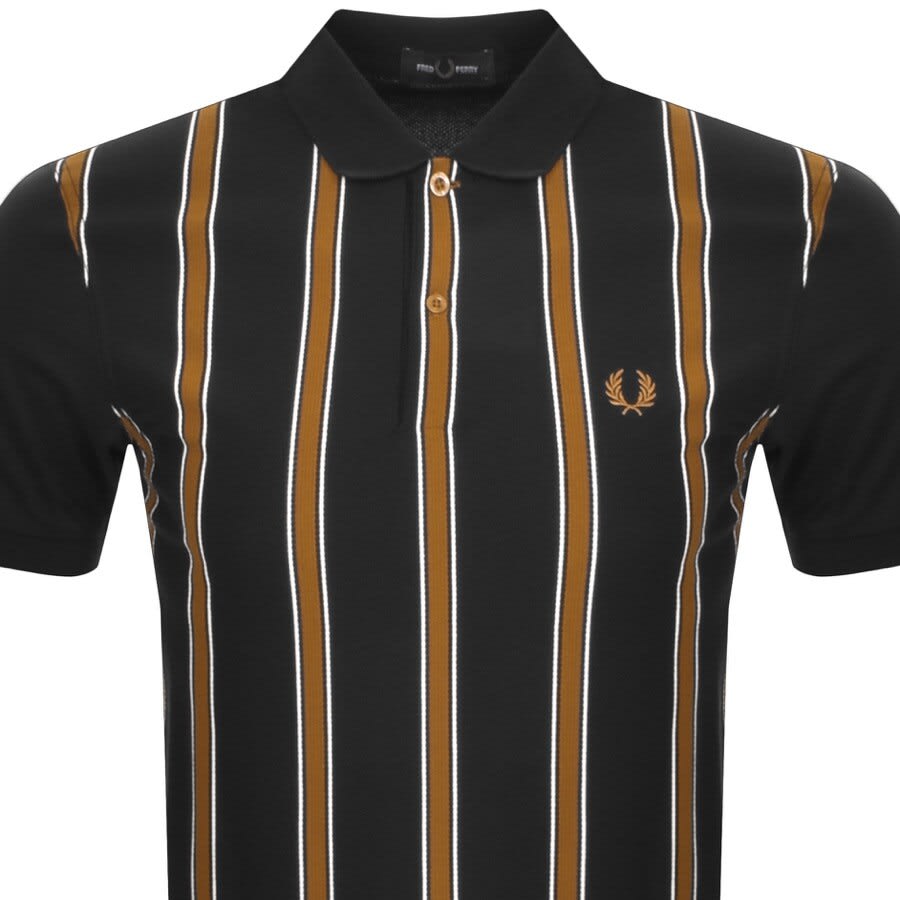 Alternative Image for ProductFred Perry Stripe Polo T Shirt Black2
