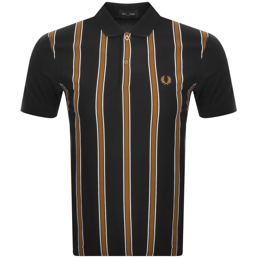 Alternative Image for ProductFred Perry Stripe Polo T Shirt Black1