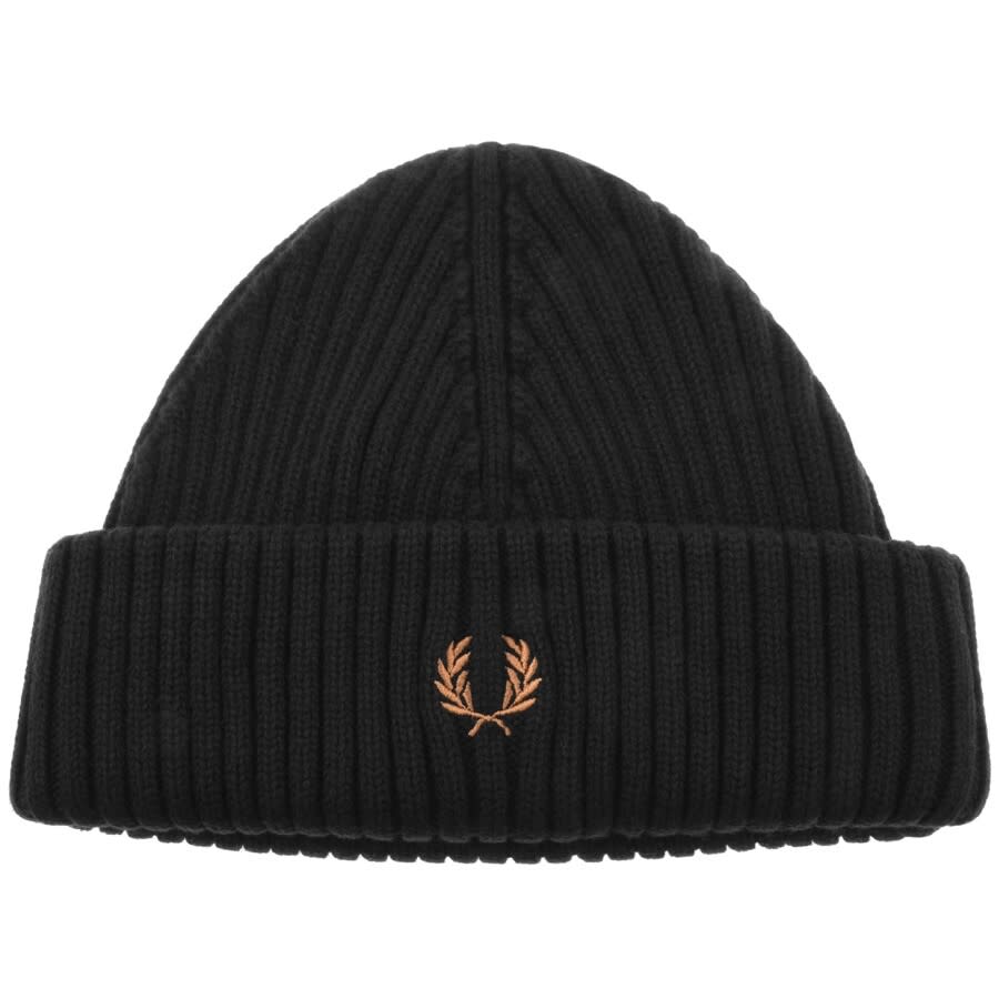 Alternative Image for ProductFred Perry Short Beanie Hat Black1