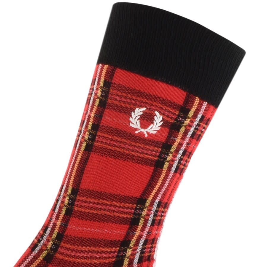 Alternative Image for ProductFred Perry Royal Stewart Tartan Socks Red3