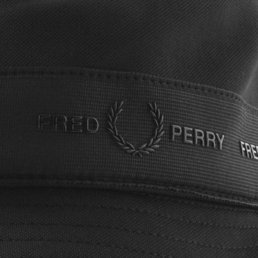 Alternative Image for ProductFred Perry Branded Tape Bucket Hat Black3