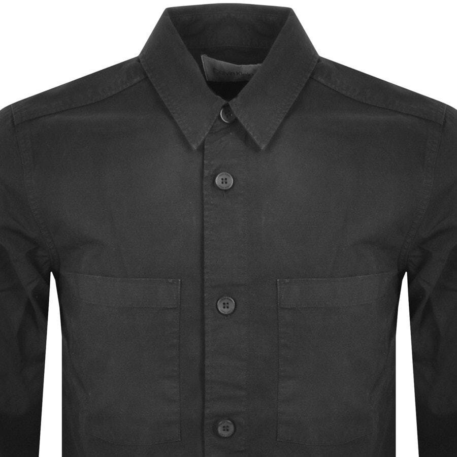 Alternative Image for ProductCalvin Klein Ripstop Long Sleeve Overshirt Black2