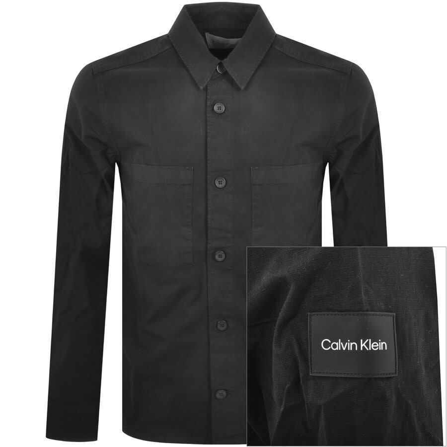 Alternative Image for ProductCalvin Klein Ripstop Long Sleeve Overshirt Black1