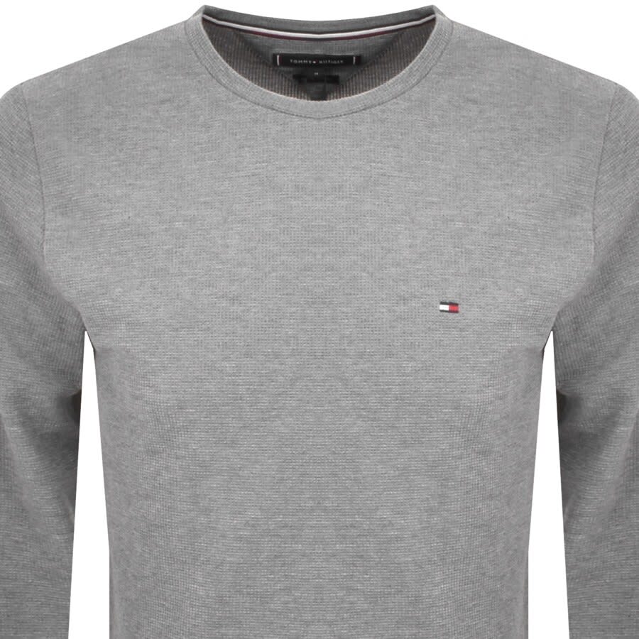 Alternative Image for ProductTommy Hilfiger Waffle Long Sleeved T Shirt Grey2