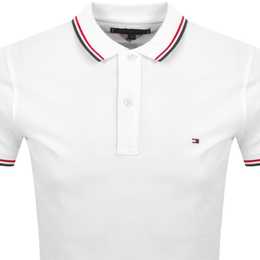 Alternative Image for ProductTommy Hilfiger Tipped Slim Fit Polo T Shirt White2
