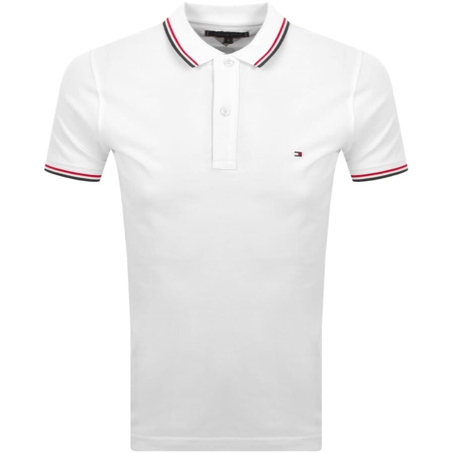 Alternative Image for ProductTommy Hilfiger Tipped Slim Fit Polo T Shirt White1