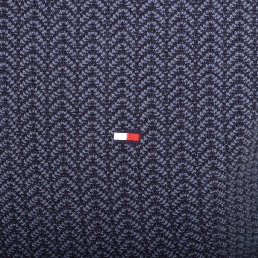 Alternative Image for ProductTommy Hilfiger Half Zip Herringbone Jumper Blue3
