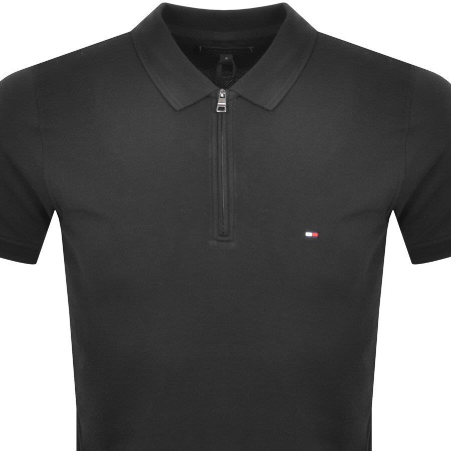 Alternative Image for ProductTommy Hilfiger Half Zip Polo T Shirt Black2