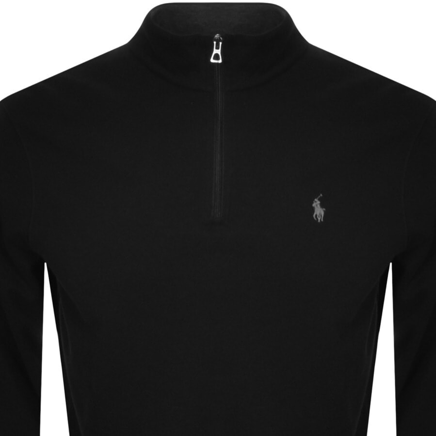 Alternative Image for ProductRalph Lauren Half Zip Sweatshirt Black2