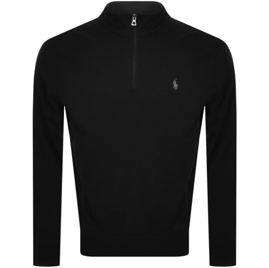 Alternative Image for ProductRalph Lauren Half Zip Sweatshirt Black1