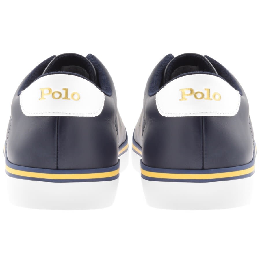 Alternative Image for ProductRalph Lauren Longwood Leather Trainers Navy2