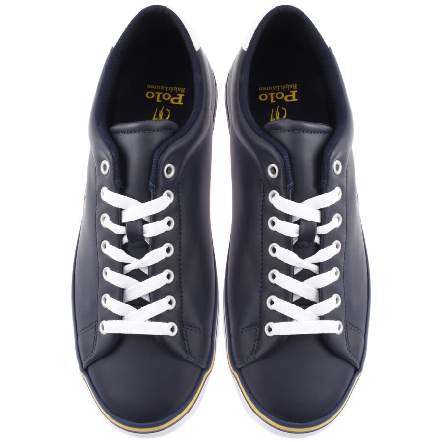 Alternative Image for ProductRalph Lauren Longwood Leather Trainers Navy3