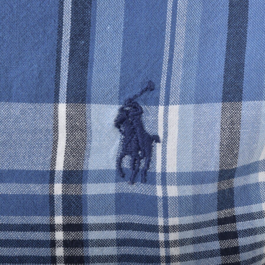 Alternative Image for ProductRalph Lauren Madras Long Sleeve Shirt Blue3