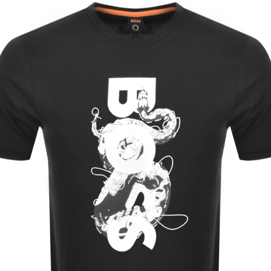 Alternative Image for ProductBOSS Thinking 6 Logo T Shirt Black2