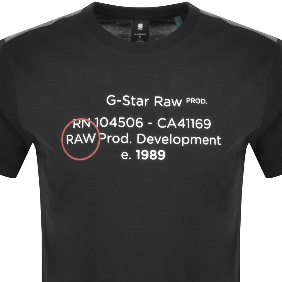 Alternative Image for ProductG Star Raw Lash Logo T Shirt Black2