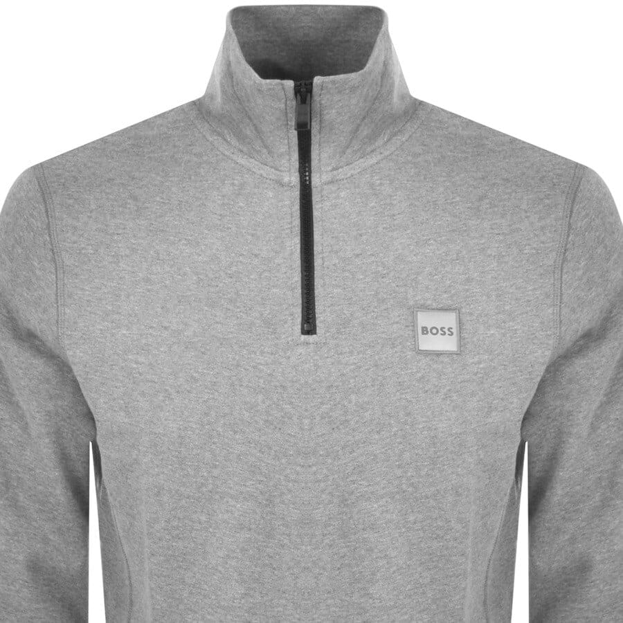Alternative Image for ProductBOSS Zetrust Half Zip Sweatshirt Grey2