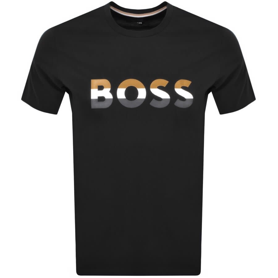 BOSS Tiburt 272 Logo T Shirt Black | Mainline Menswear