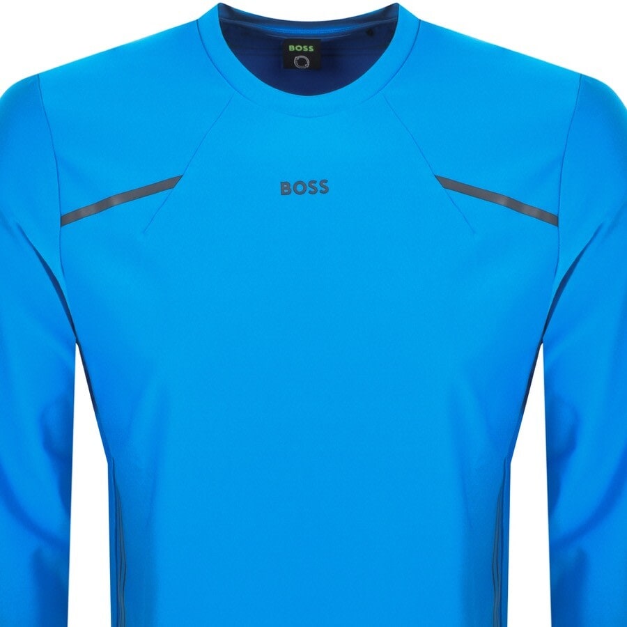 Alternative Image for ProductBOSS Salbo Gym Crew Neck Sweatshirt Blue2