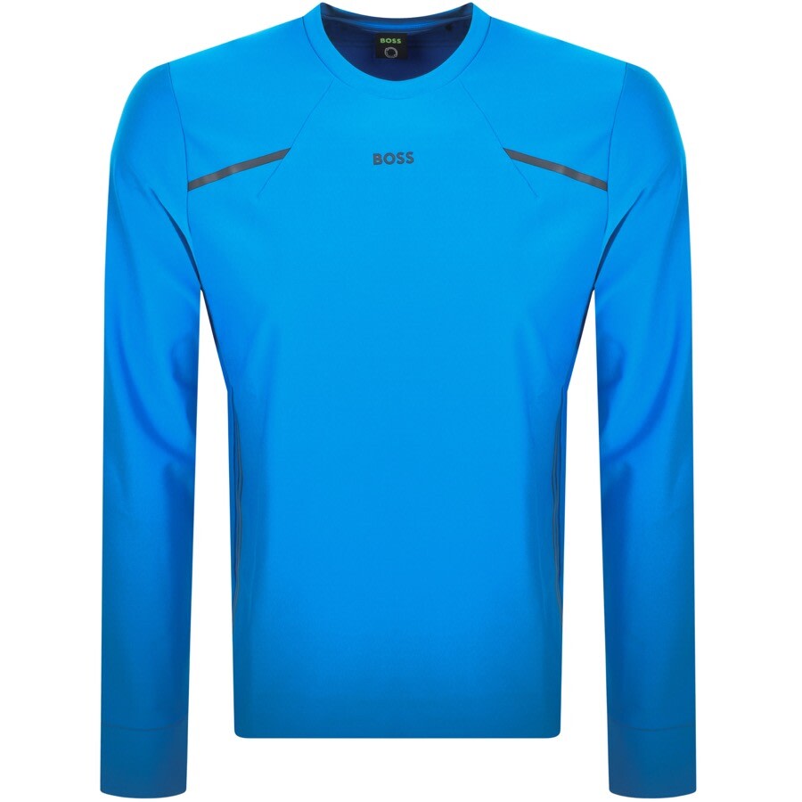 Alternative Image for ProductBOSS Salbo Gym Crew Neck Sweatshirt Blue1