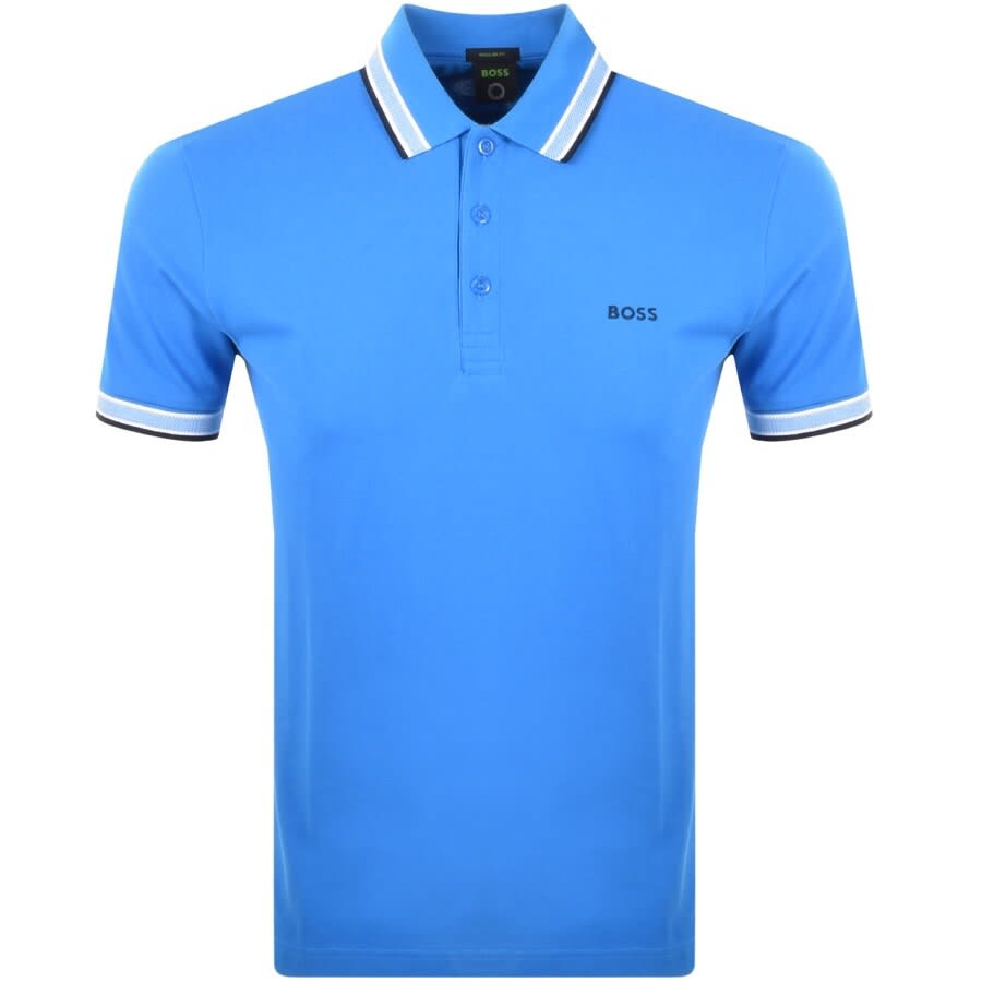 Alternative Image for ProductBOSS Paddy Curved Polo T Shirt Blue1